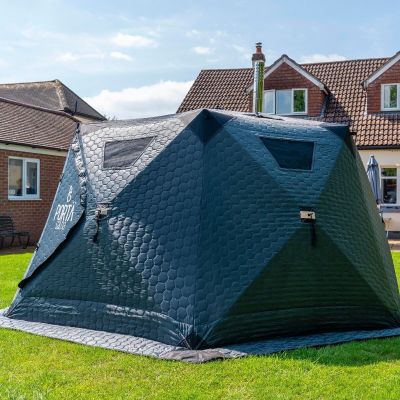 Sauna przenośna PortaSauna HEXXL 8-10 (Anglia), 350×350×185 cm